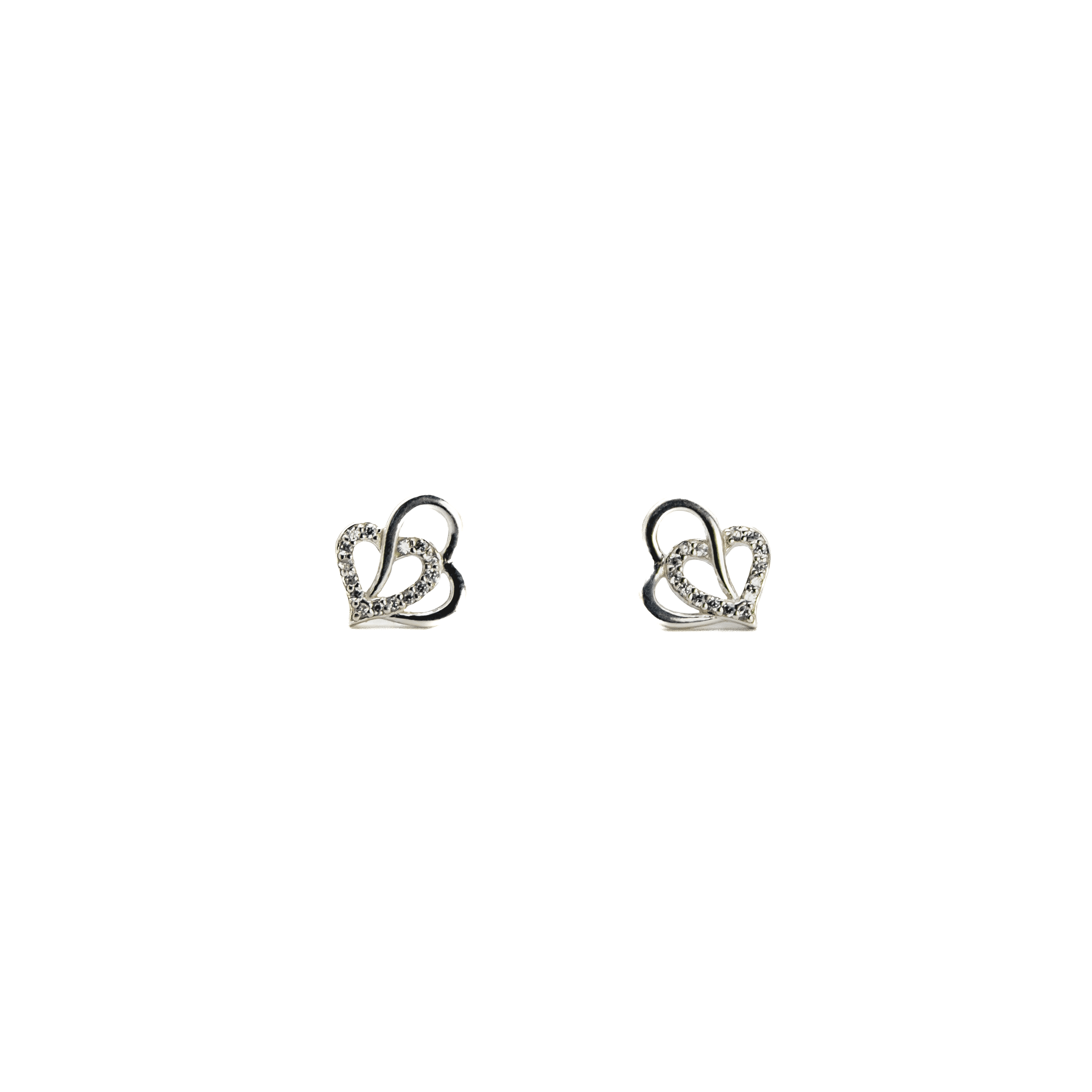 Aros Corazones Enlazados plata 925