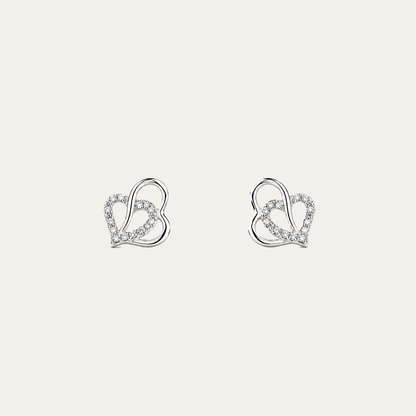 Aros Corazones Enlazados plata 925