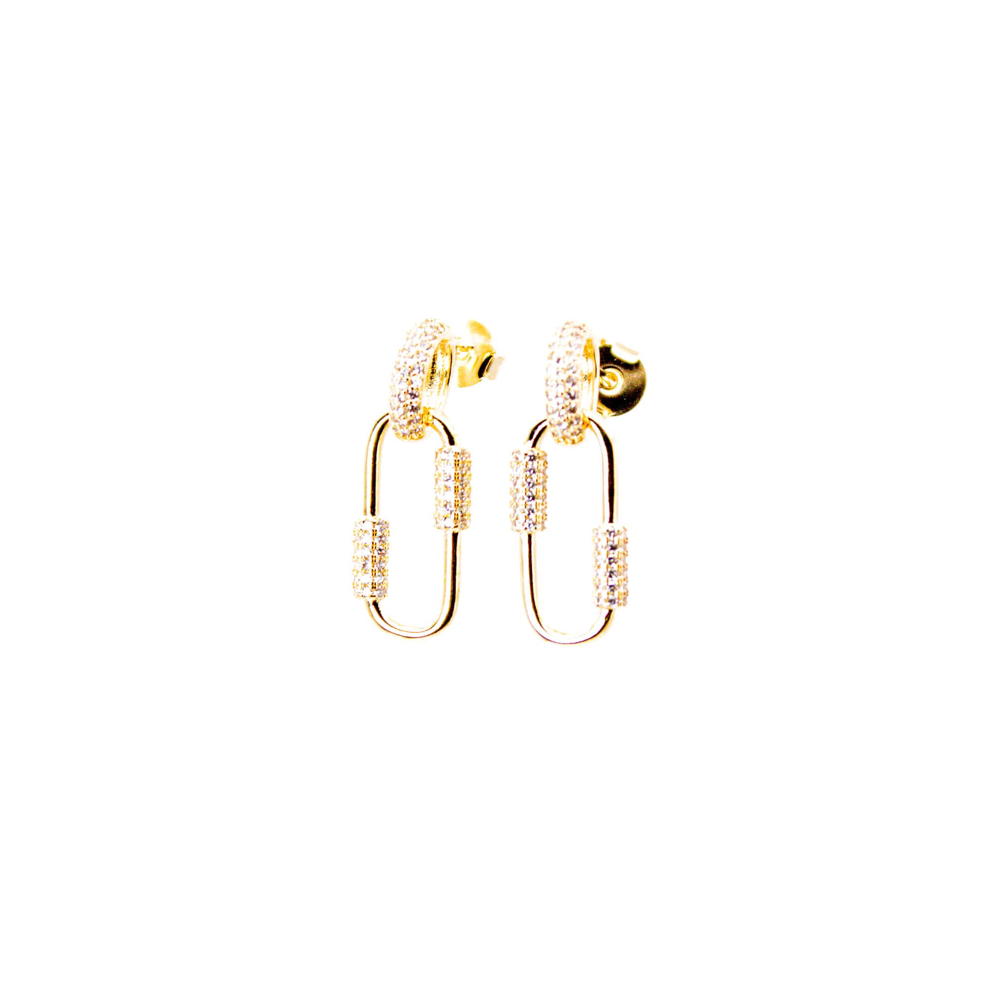 Aros Enchape Oro Venecia eslabones y circones