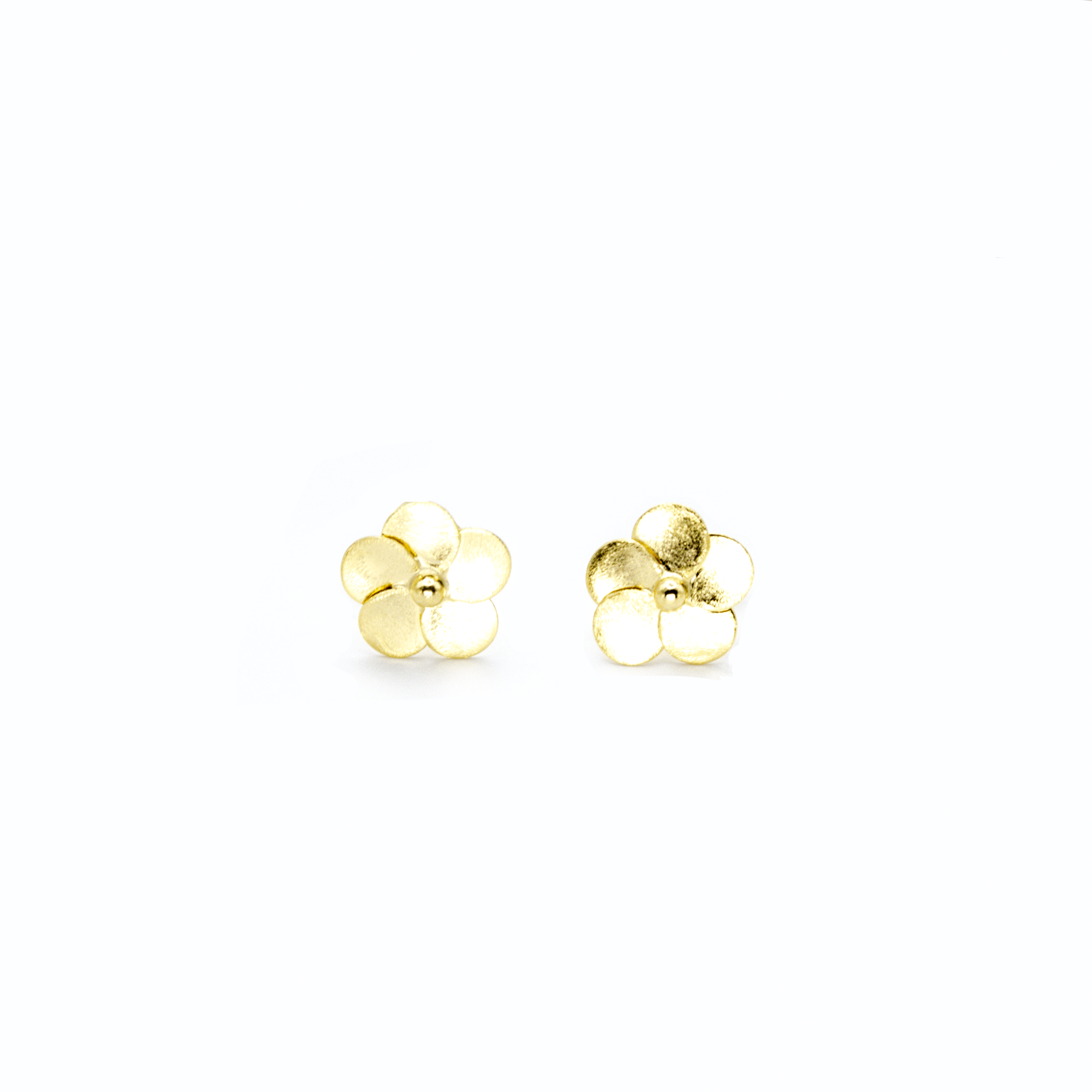 Aros Flor Dorada enchape en oro