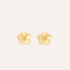 Aros Flor Dorada Enchape Oro