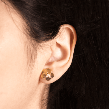 Aros Flor Dorada modelo