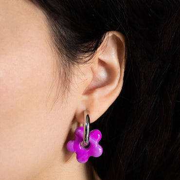 Aros Flor Elara Silver Modelo