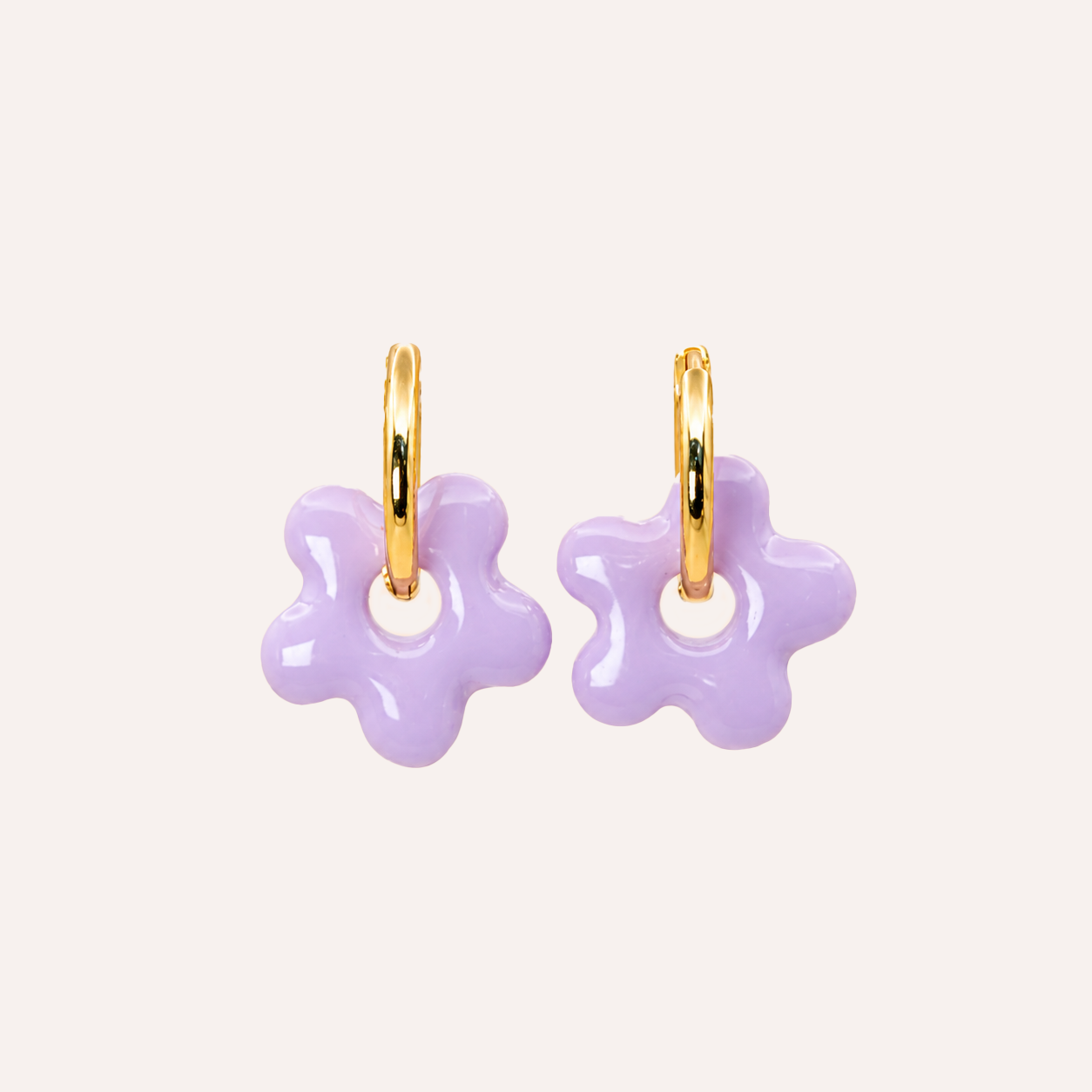 Aros Flor Lavanda Gold