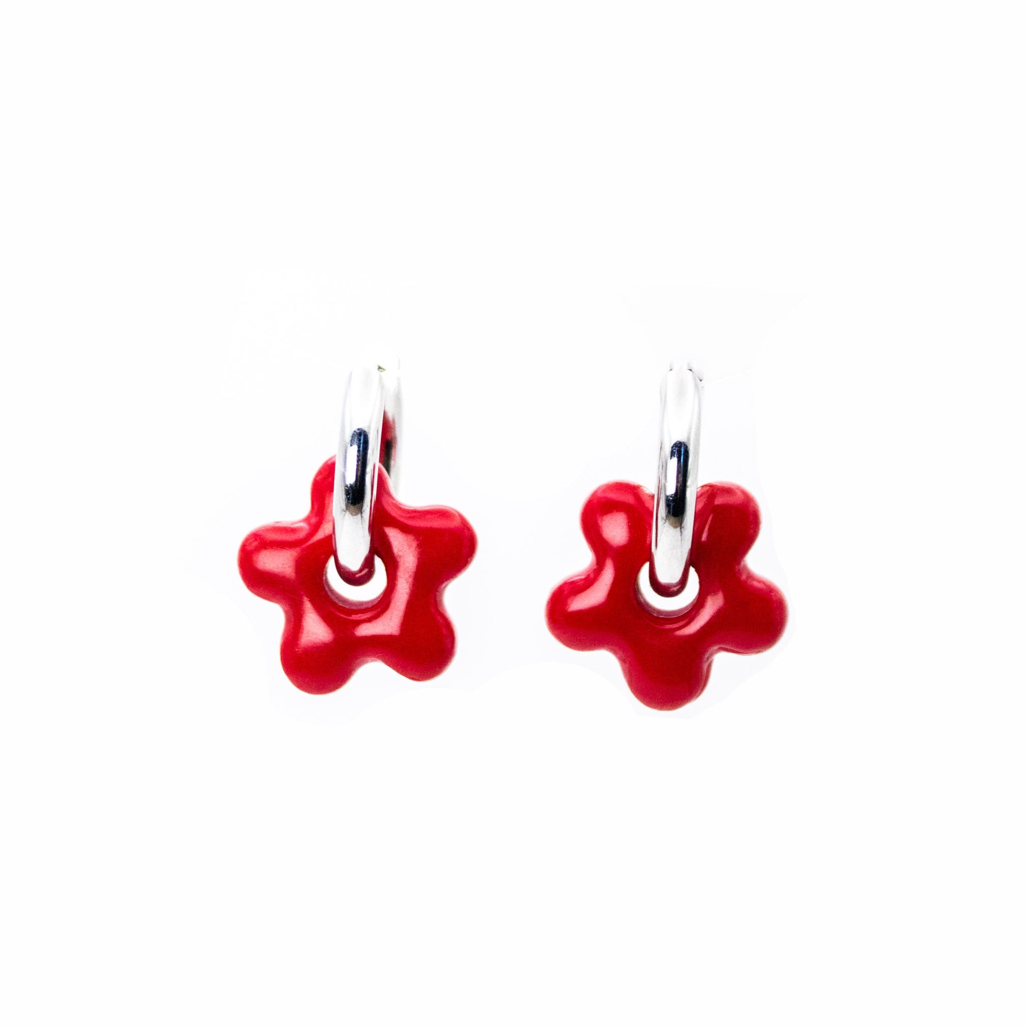 Aros Flor Marla Silver Handmade