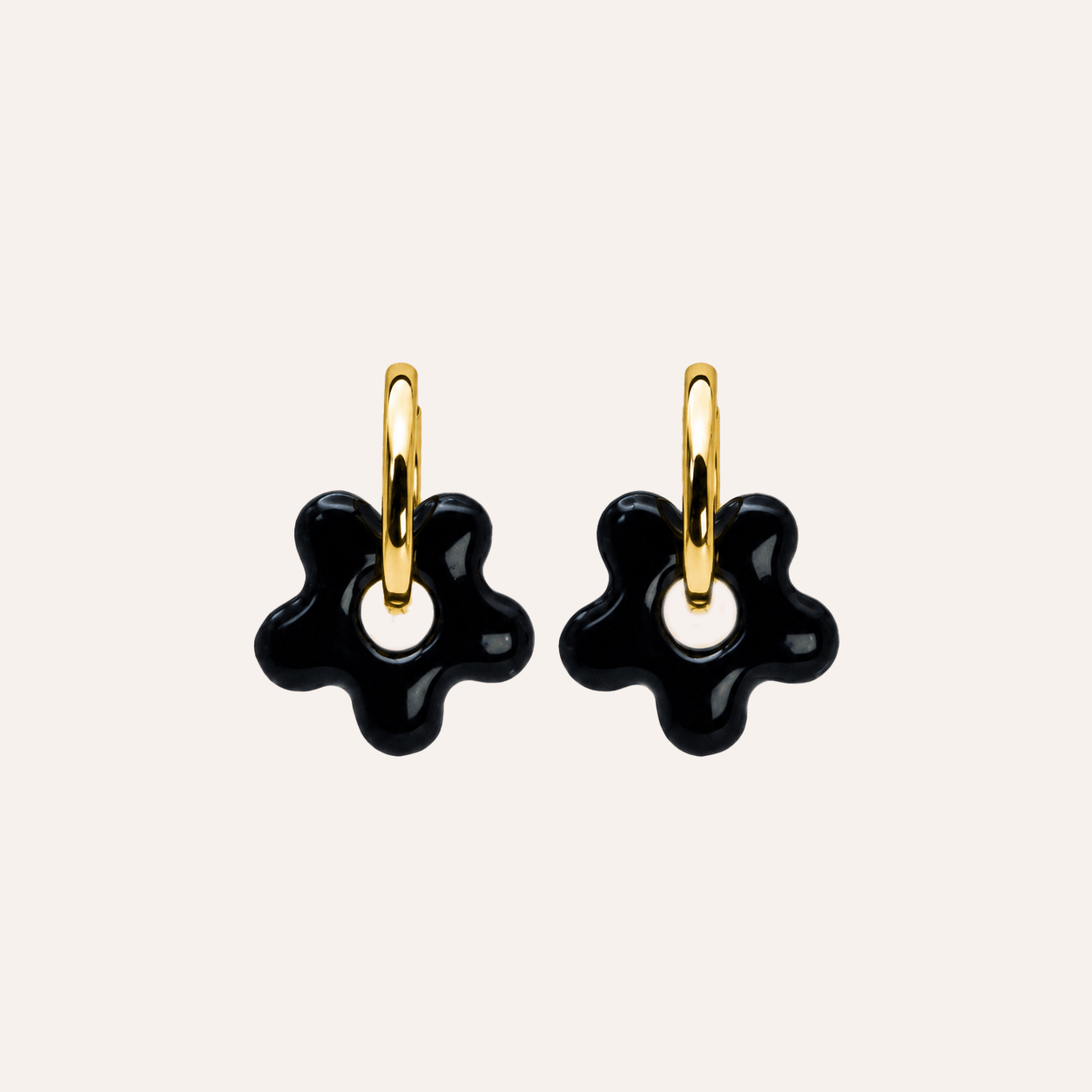 Aros Flor Nocturna baño oro
