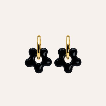 Aros Flor Nocturna baño oro
