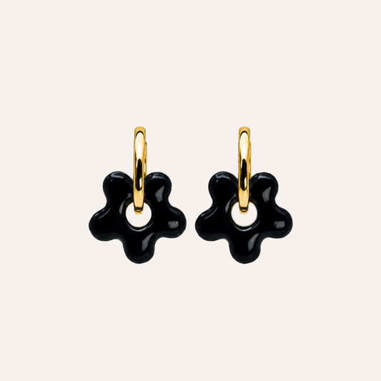 Aros Flor Nocturna baño oro