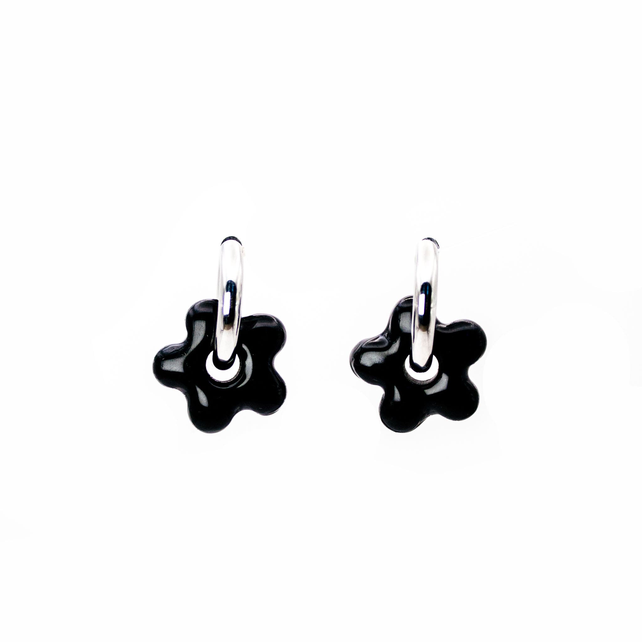 Aros Flor Nocturna Silver Handmade