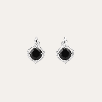 Aros Fuego Black plata 925
