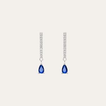 Aros Gota de Oceano plata 925
