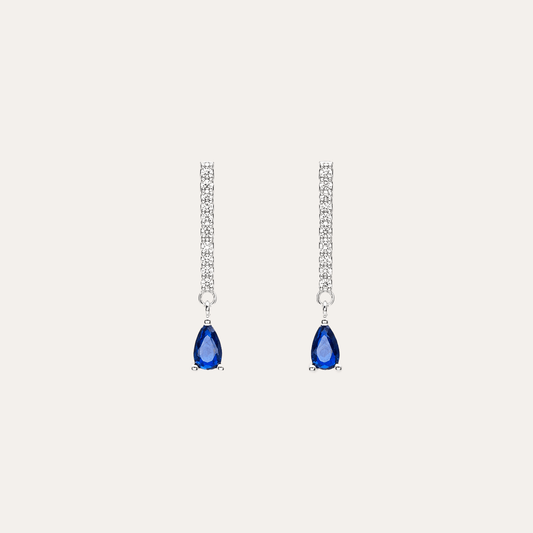 Aros Gota de Oceano plata 925