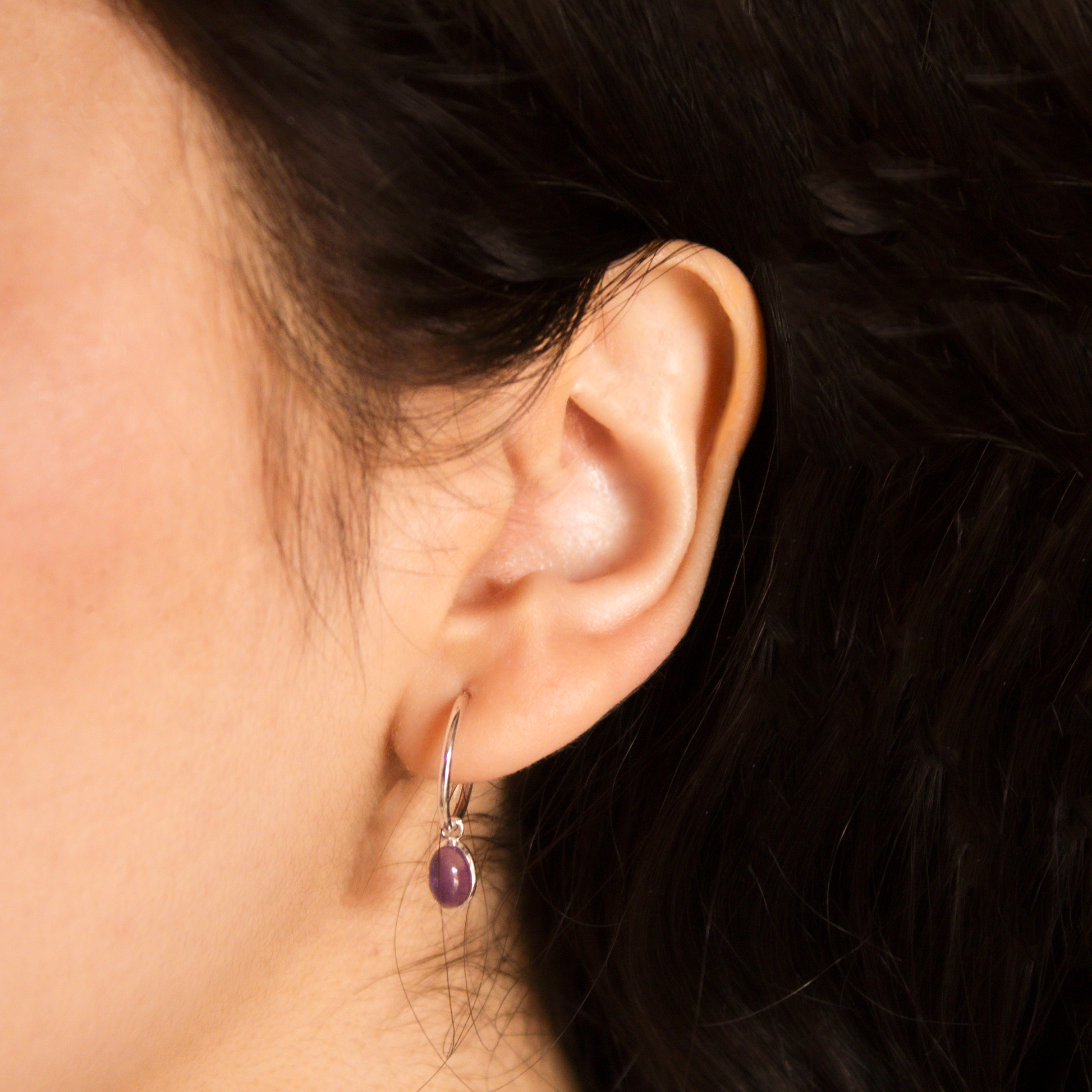 Aros Gota Violeta modelo