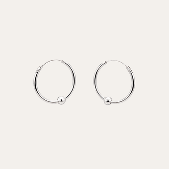 Aros Argolla Luna Plata 925