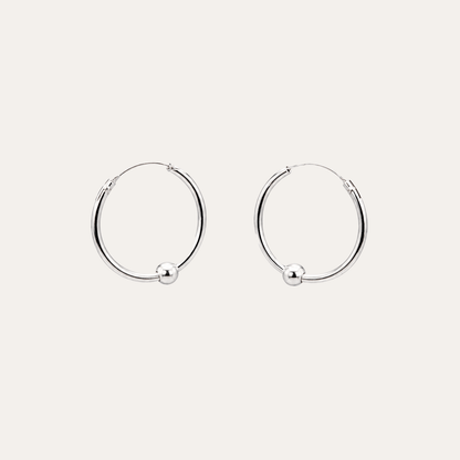 Aros Argolla Luna Plata 925