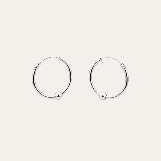 Aros Argolla Luna Plata 925