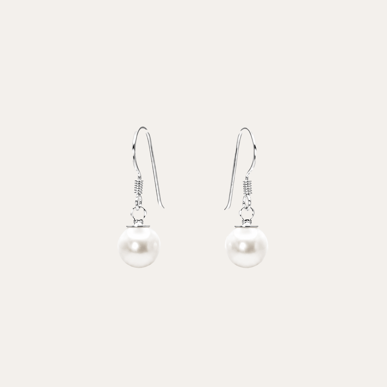 Aros Perla Caspia Plata 925