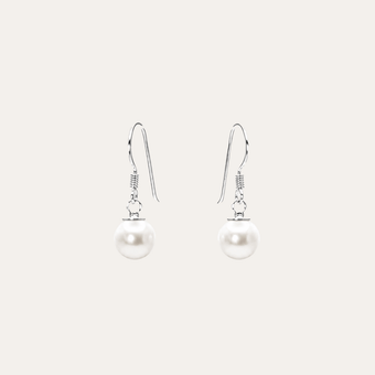 Aros Perla Caspia Plata 925