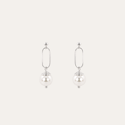 Aros Perla Halo Plata 925