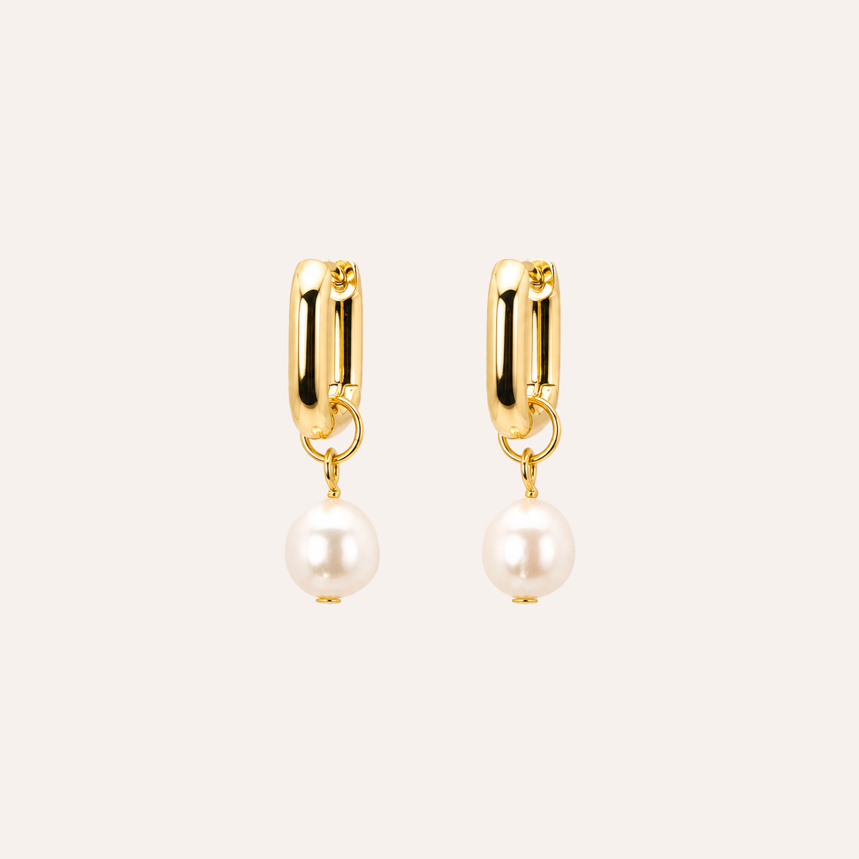 Aros Perla Trend Baño oro