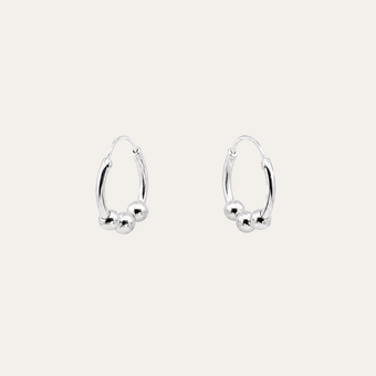 Aros Tres Esferas Plata 925