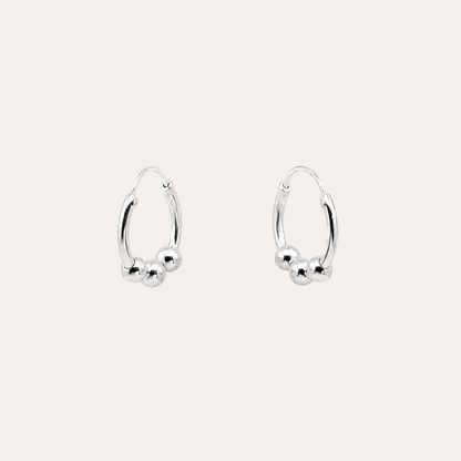 Aros Tres Esferas Plata 925
