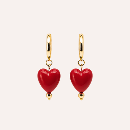 Aros Viva Corazon Baño Oro