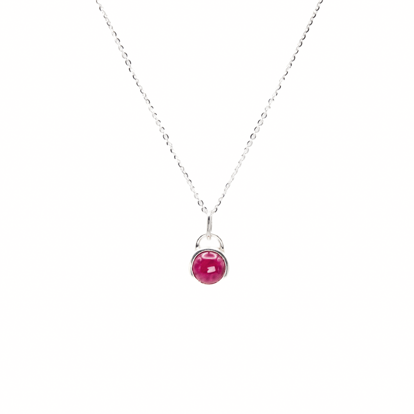 Collar 'Lux Terra' Calcedonia Fucsia Plata 950