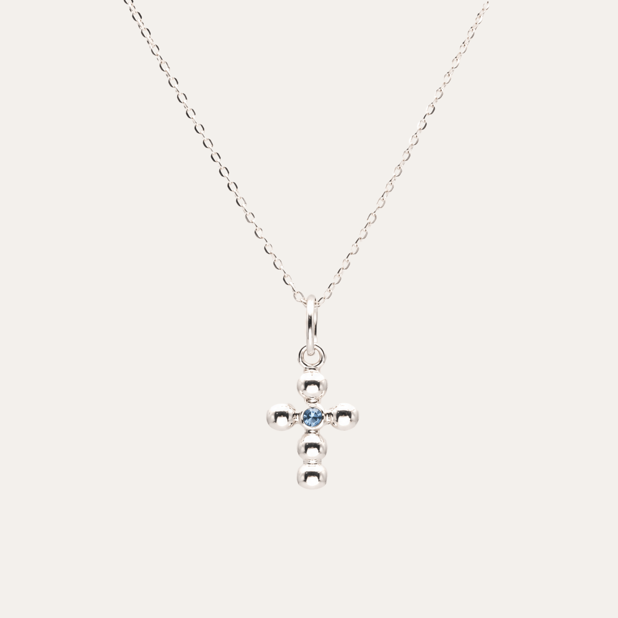 Collar Cruz Agnus Topacio London blue