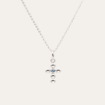 Collar Cruz Agnus Topacio London blue
