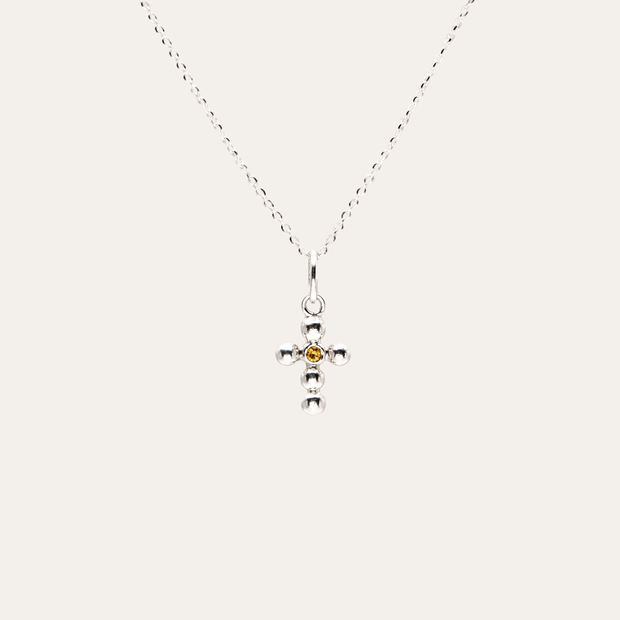 Collar Agnus Turmalina naranja