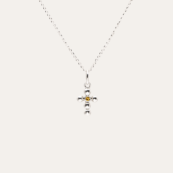 Collar Agnus Turmalina naranja