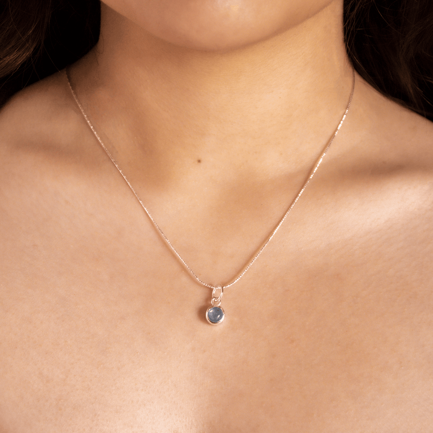 Collar Aguamarina modelo