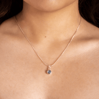 Collar Aguamarina modelo