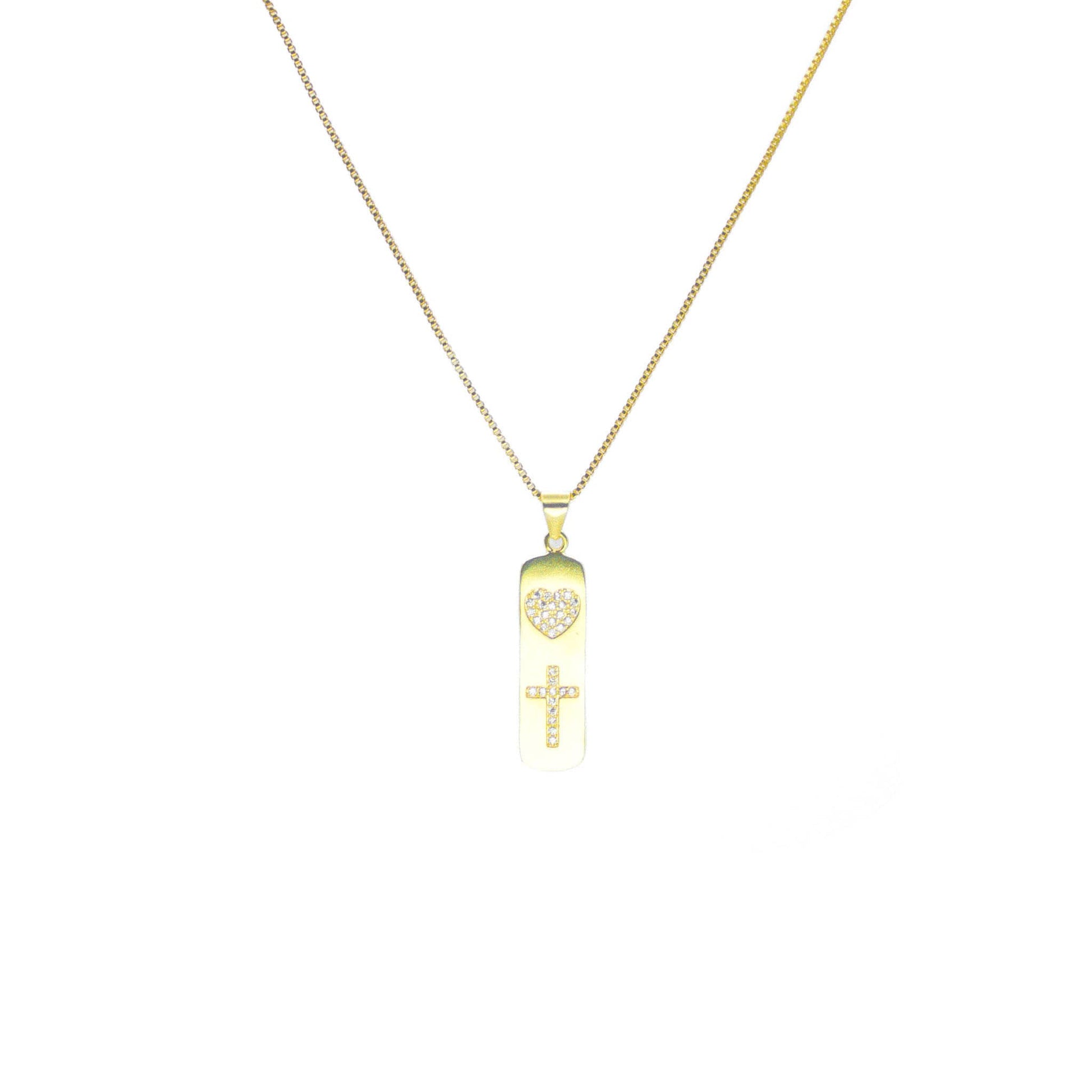 Collar Amar y Creer Baño en Oro