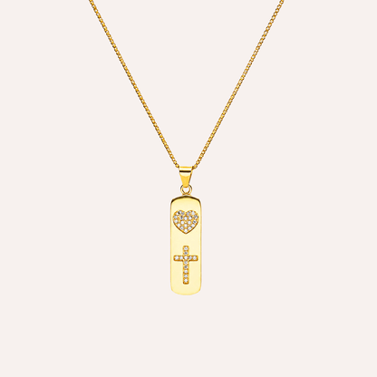 Collar Amar y Creer bano oro