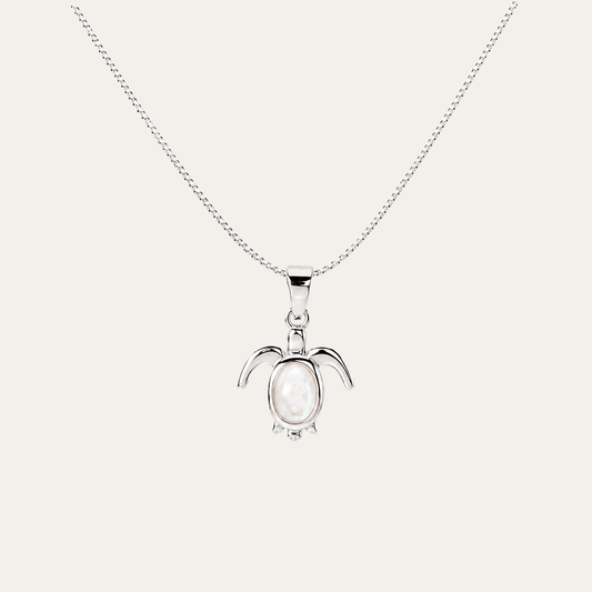 Collar aqua plata 925