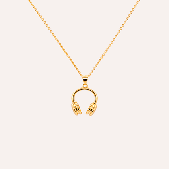 Collar Audifonos Baño oro