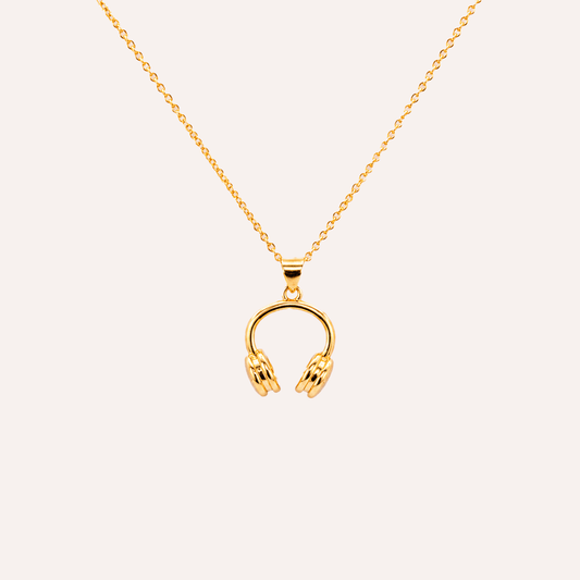 Collar Audifonos Baño oro
