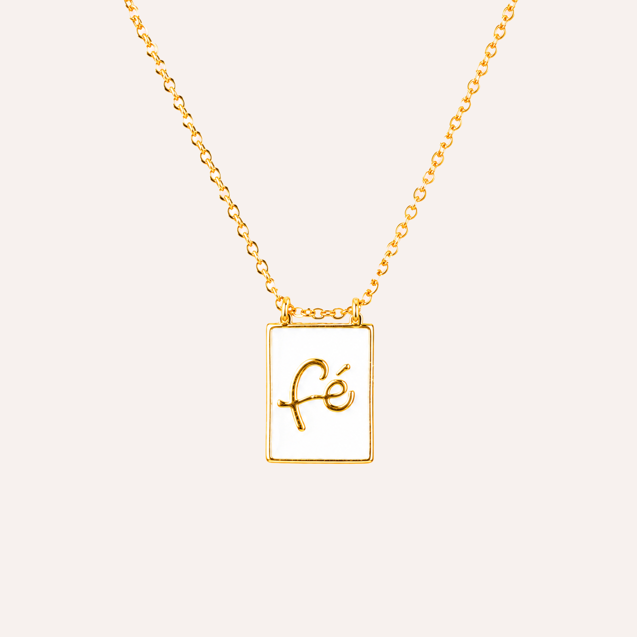 Collar Bandera de Fe bano oro