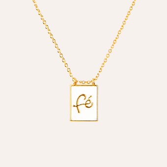 Collar Bandera de Fe bano oro
