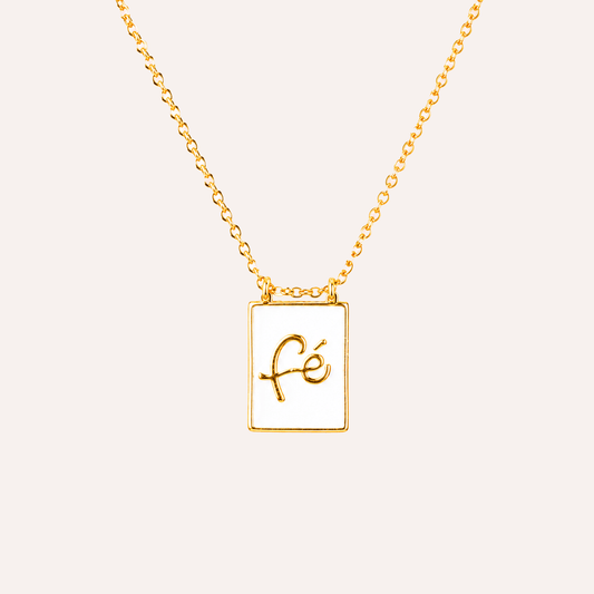 Collar Bandera de Fe bano oro