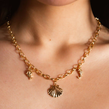 Collar Baño de Oro bahia golden modelo