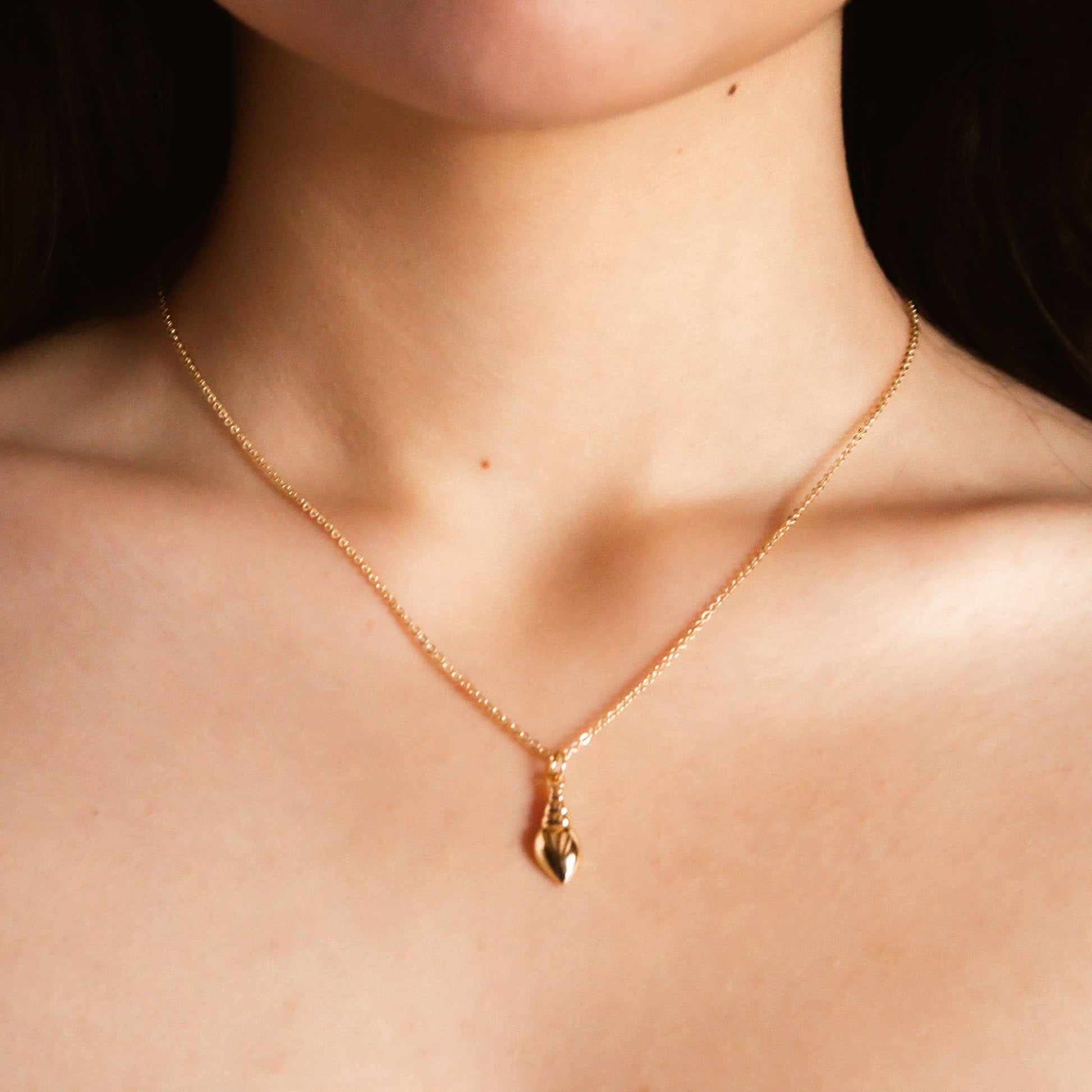 Collar Baño Oro Caracola Mar modelo