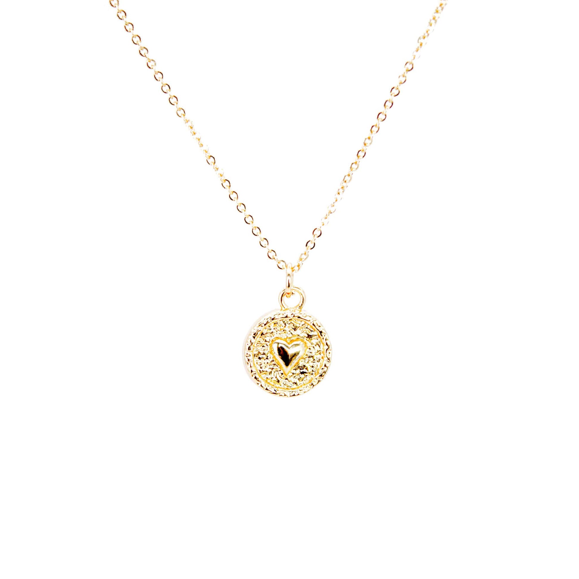 Collar baño de oro Corazón Roma