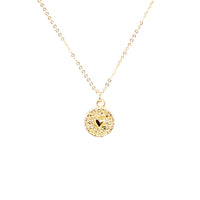 Collar baño de oro Corazón Roma