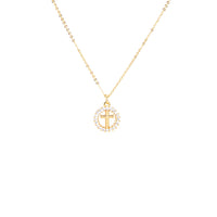 Collar Baño de Oro Cruz Coronada Circones