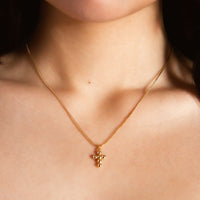 Collar Baño Oro Cruz Siena modelo