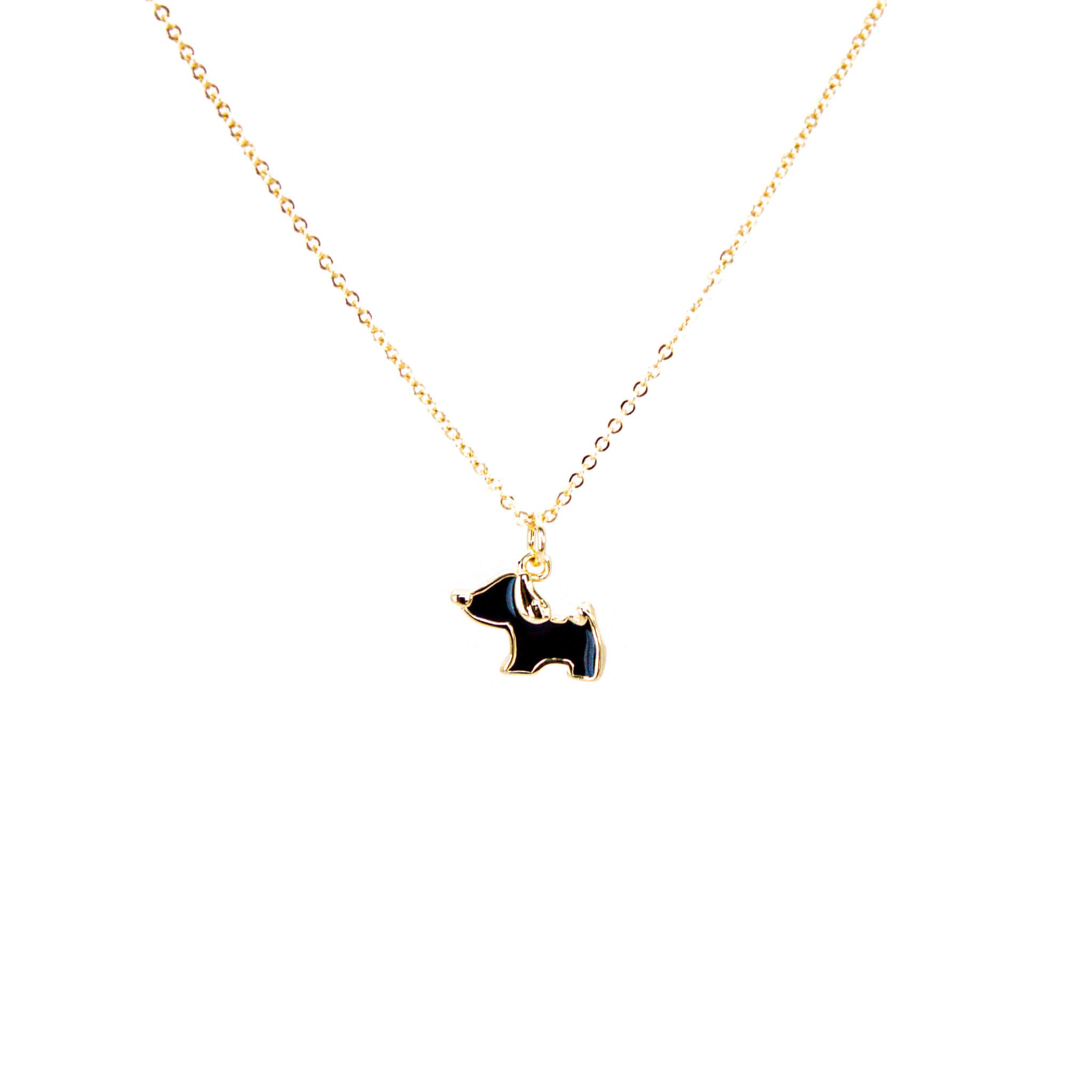 Collar Baño de Oro Dog Lover Negro