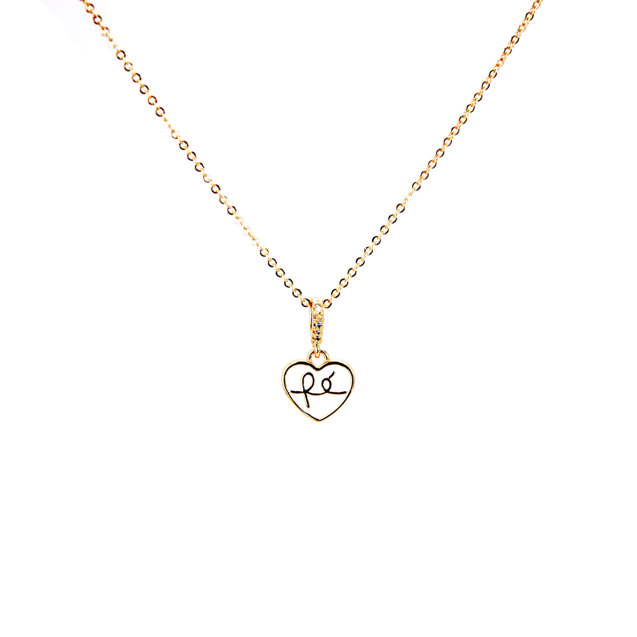 Collar Baño de Oro Fe Belén Blanco